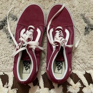 marooon old skool vans